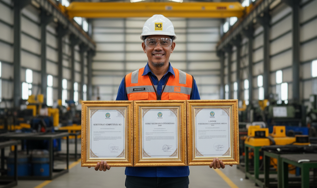 Contoh Sertifikat Ahli K3 Umum Kemnaker (AK3U) yang resmi.