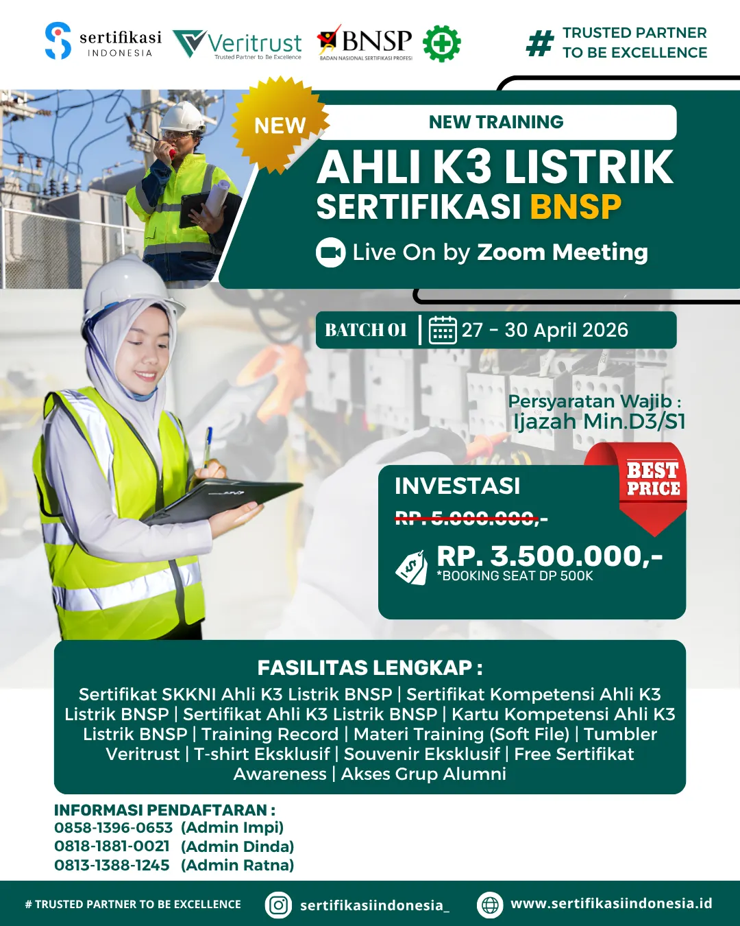 flayer ahli k3 listriik
