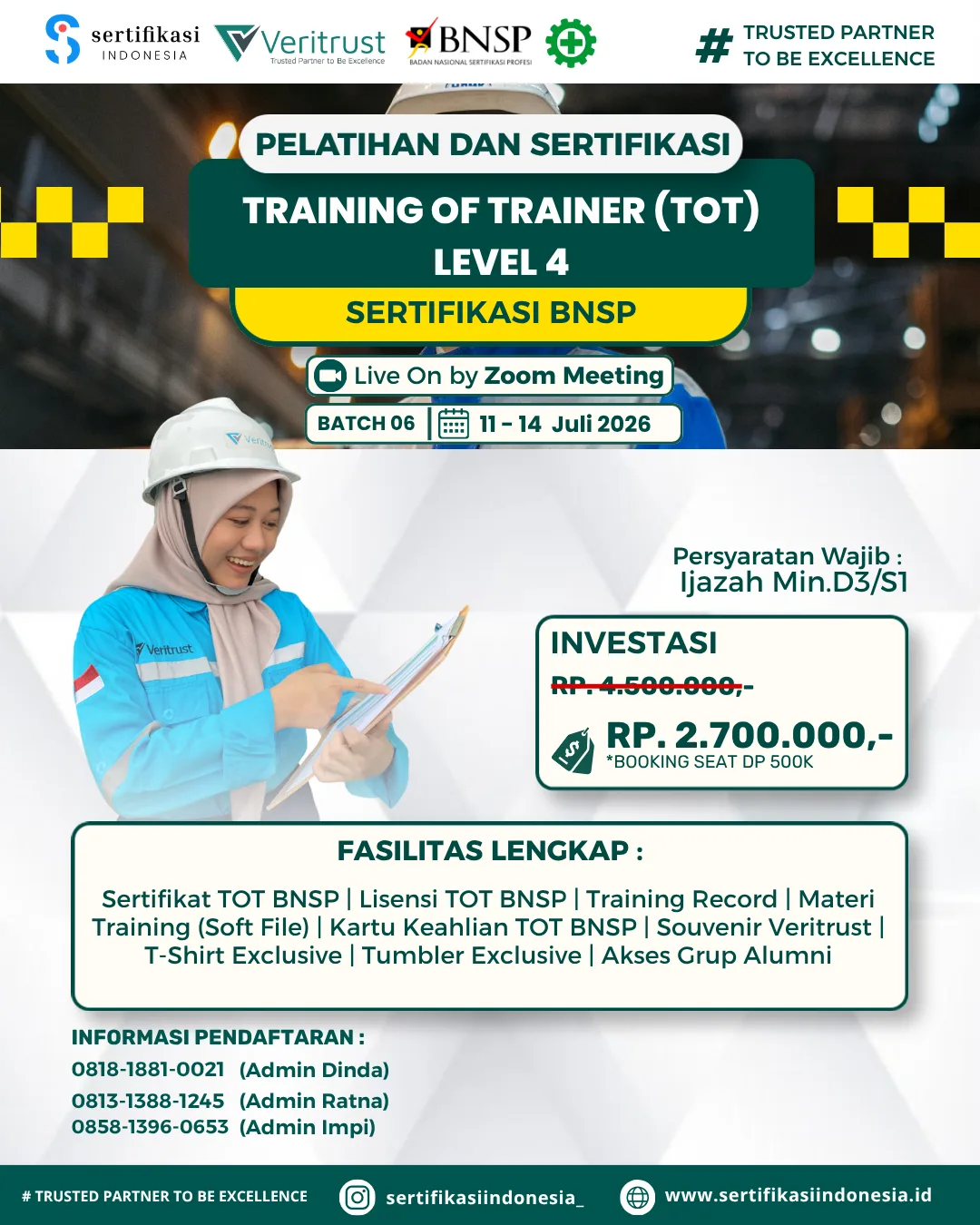 TOT BNSP Bulan Juli