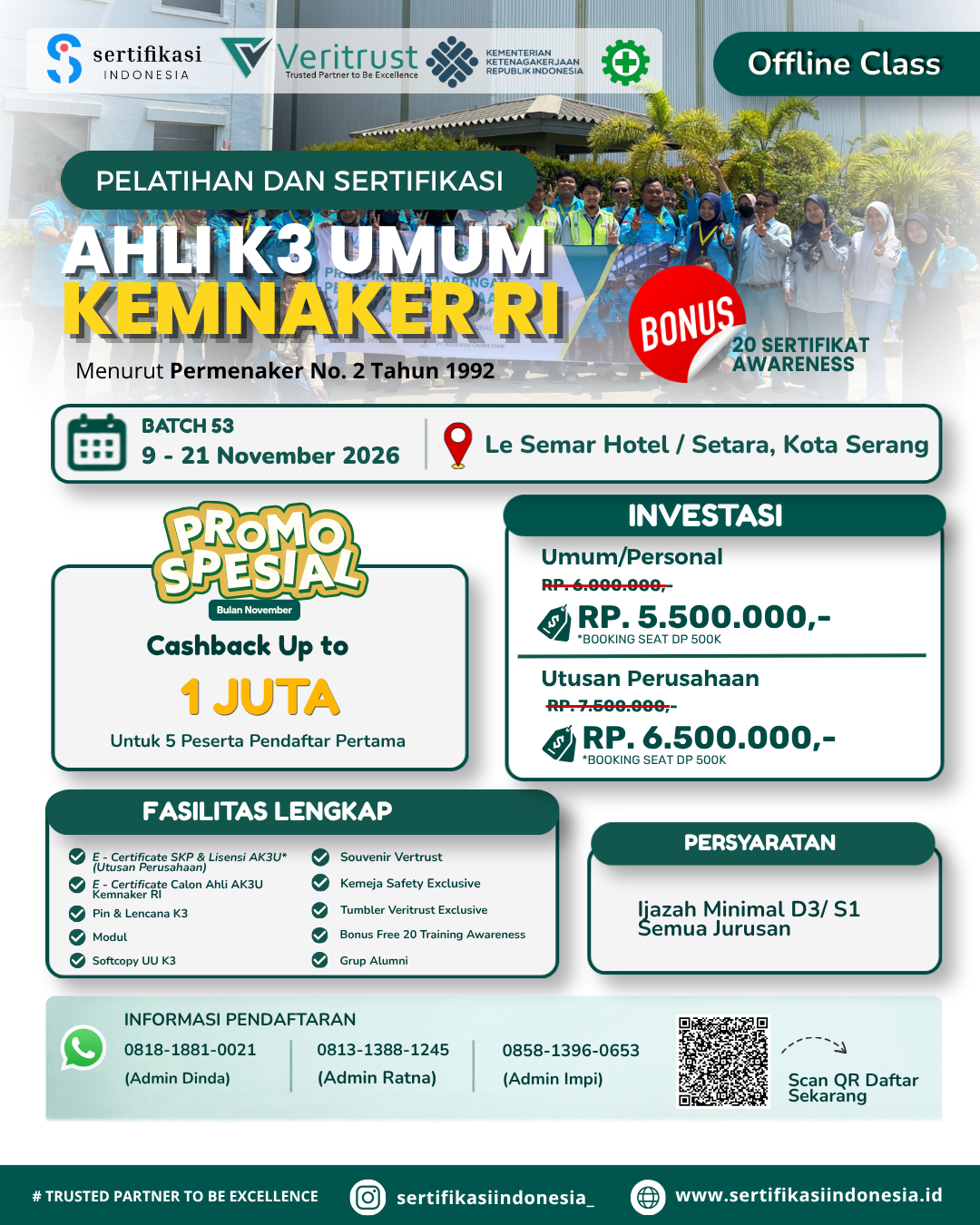 flyer ak3u ofline sertifikasi indonesia