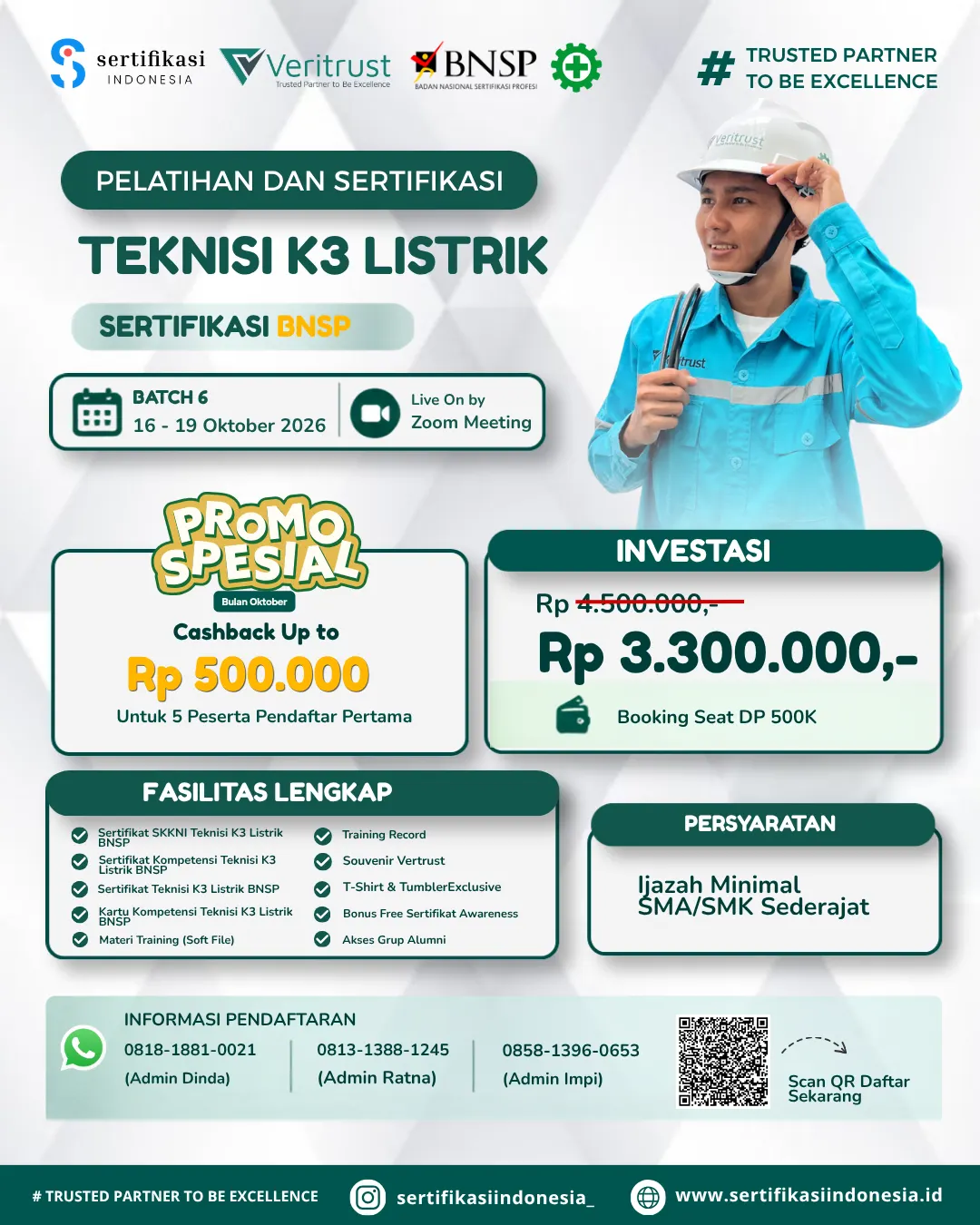 teknisi k3 listrik OKTOBER 2026
