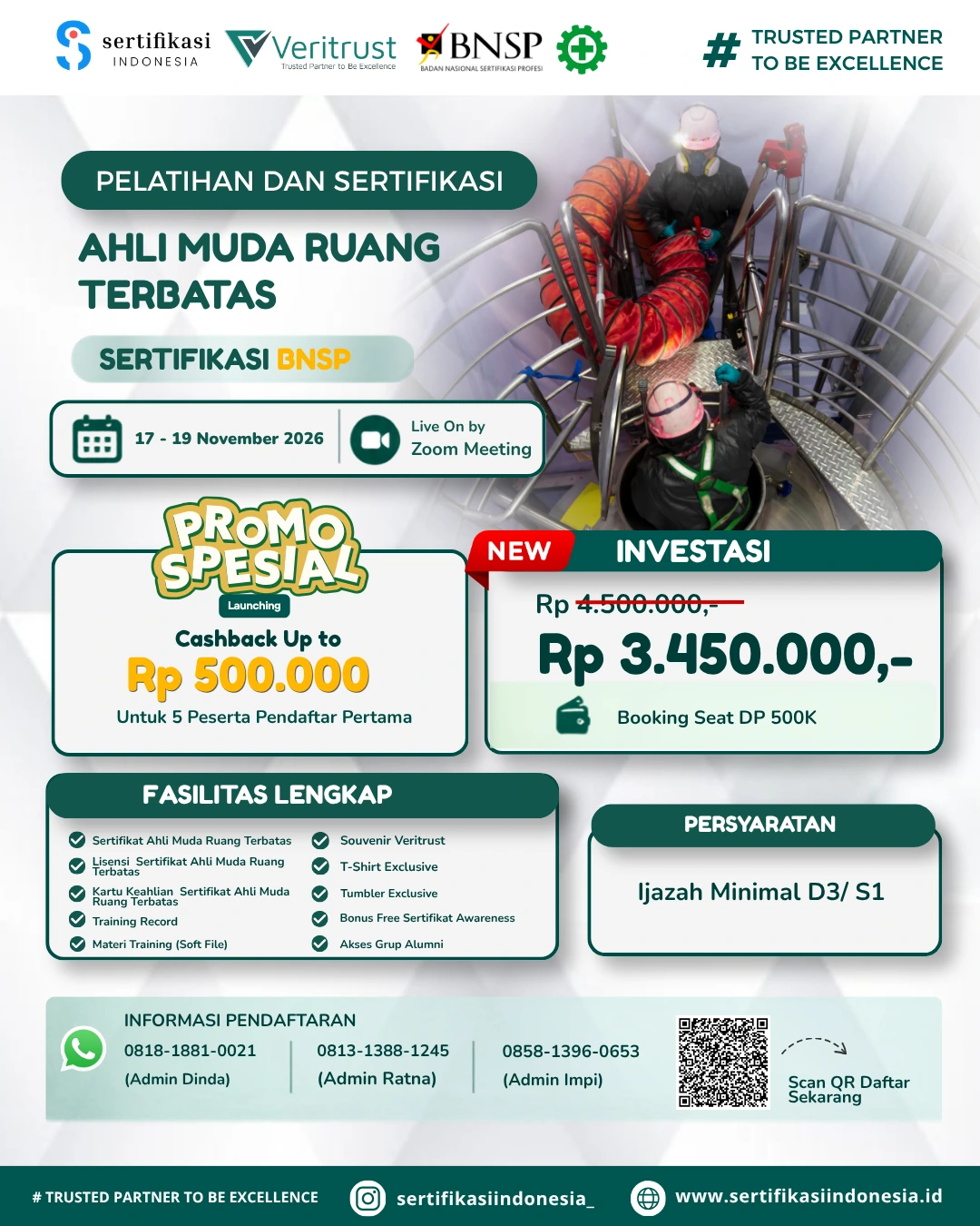 ahli muda ruang terbatas NOVEMBER 2026