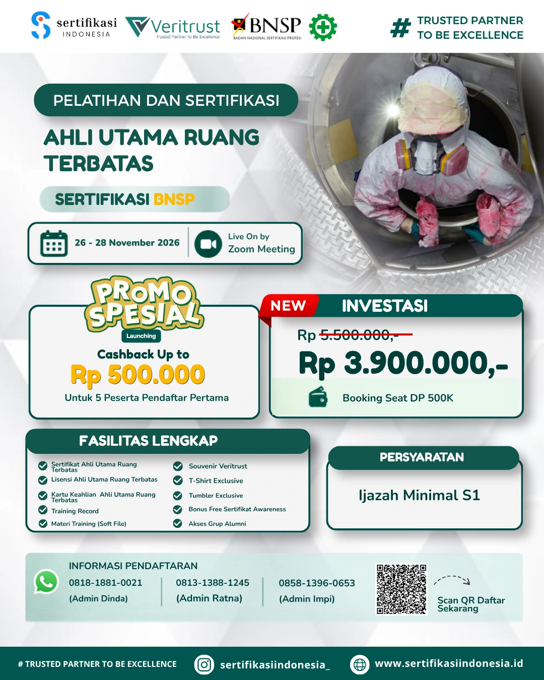 ahli utama ruang terbatas NOVEMBER 2026