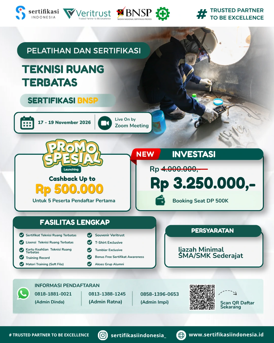 teknisi ruang terbatas NOVEMBER 2026